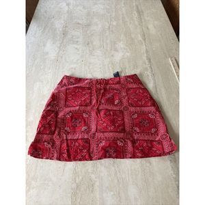 Zoey Beth Womens Boho Hippie Peasants Red Paisley Skirt Casual Summer Size XL